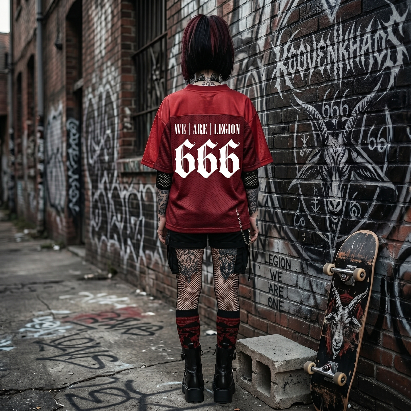 Legion 666 Oversized Unisex Mesh V-Neck Soccer Jersey