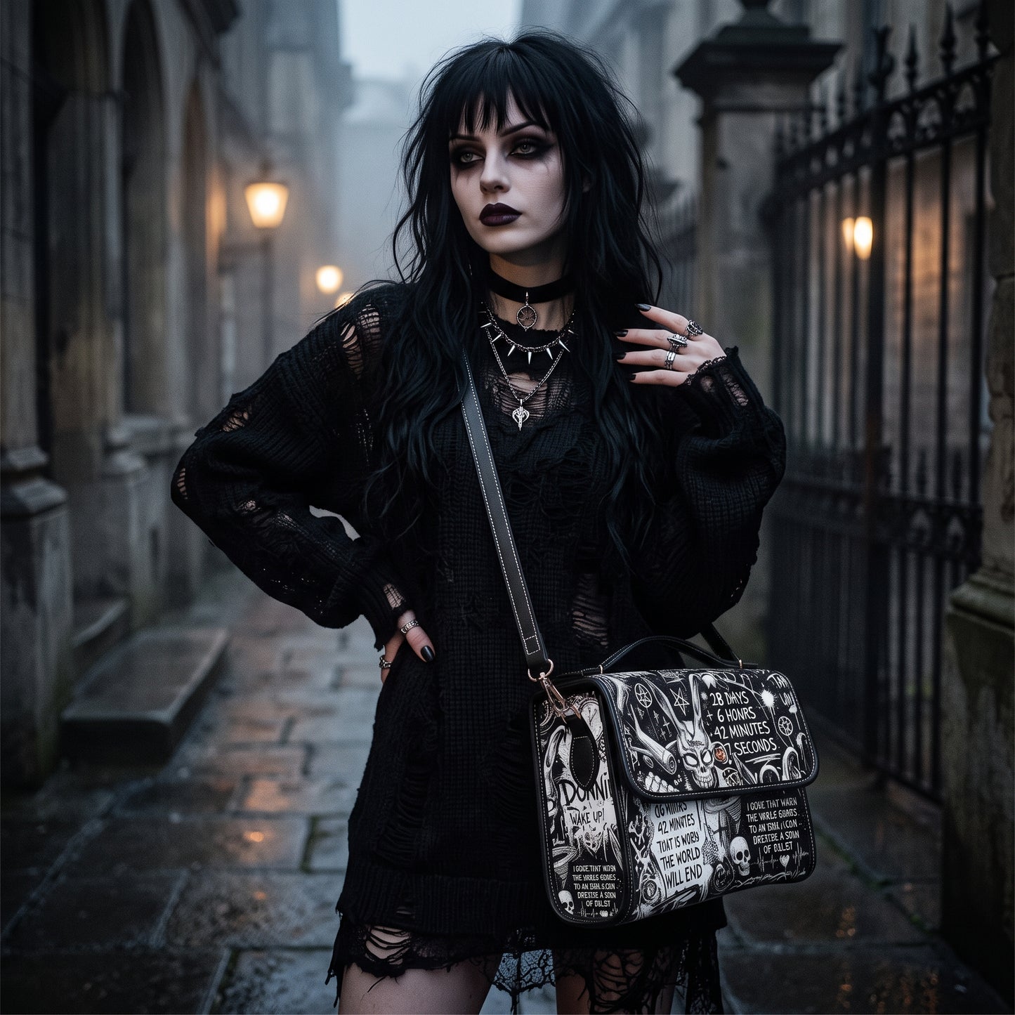 DarkO Minimalist Top-Grain Satchel Crossbody Bag