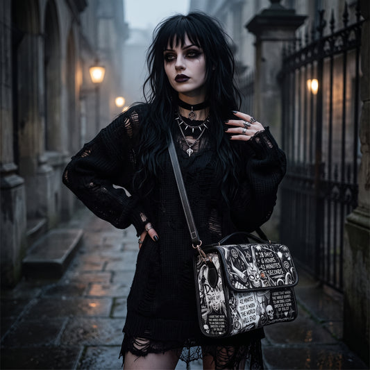DarkO Minimalist Top-Grain Satchel Crossbody Bag