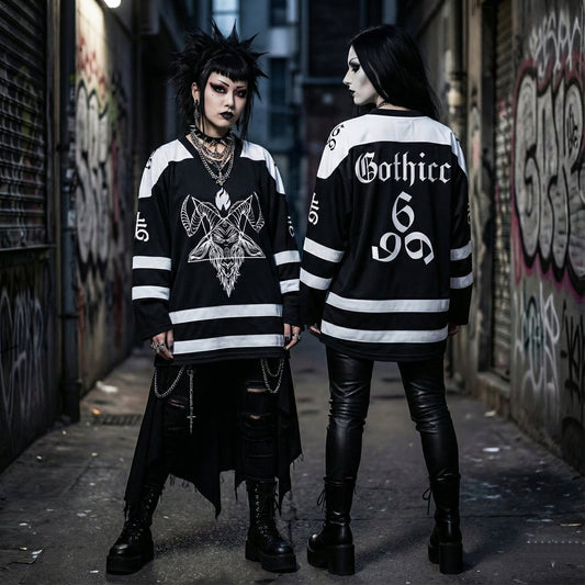 Gothicc Unisex V-neck Hockey Jersey