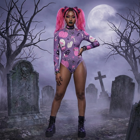 Pastel Spooky Long Sleeve Bodysuit