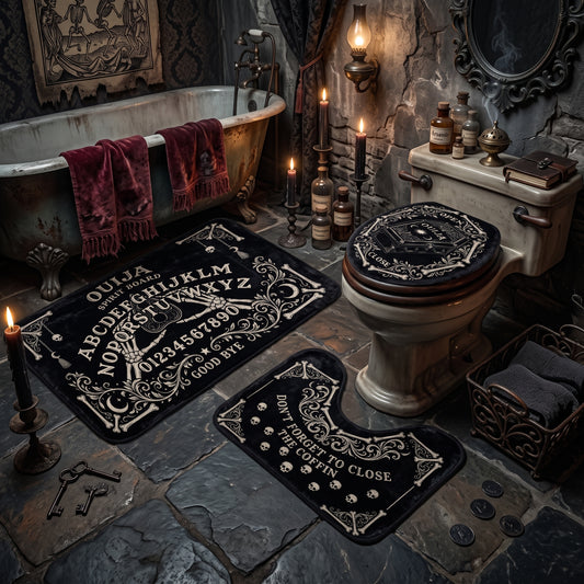 Ouija Skeleton Bathroom Toilet Set