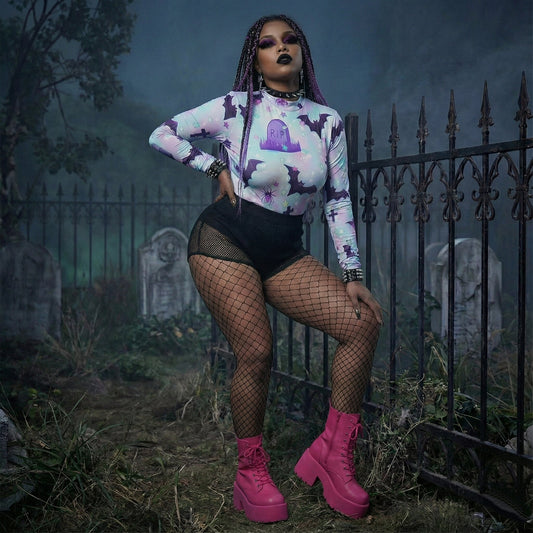 Pastel Goth Long Sleeve Bodysuit