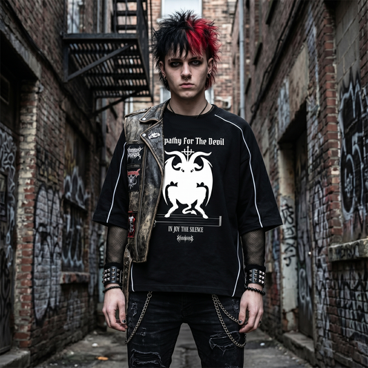 Sympathy For the Devil Unisex Heavyweight Boxy Piping Shirt
