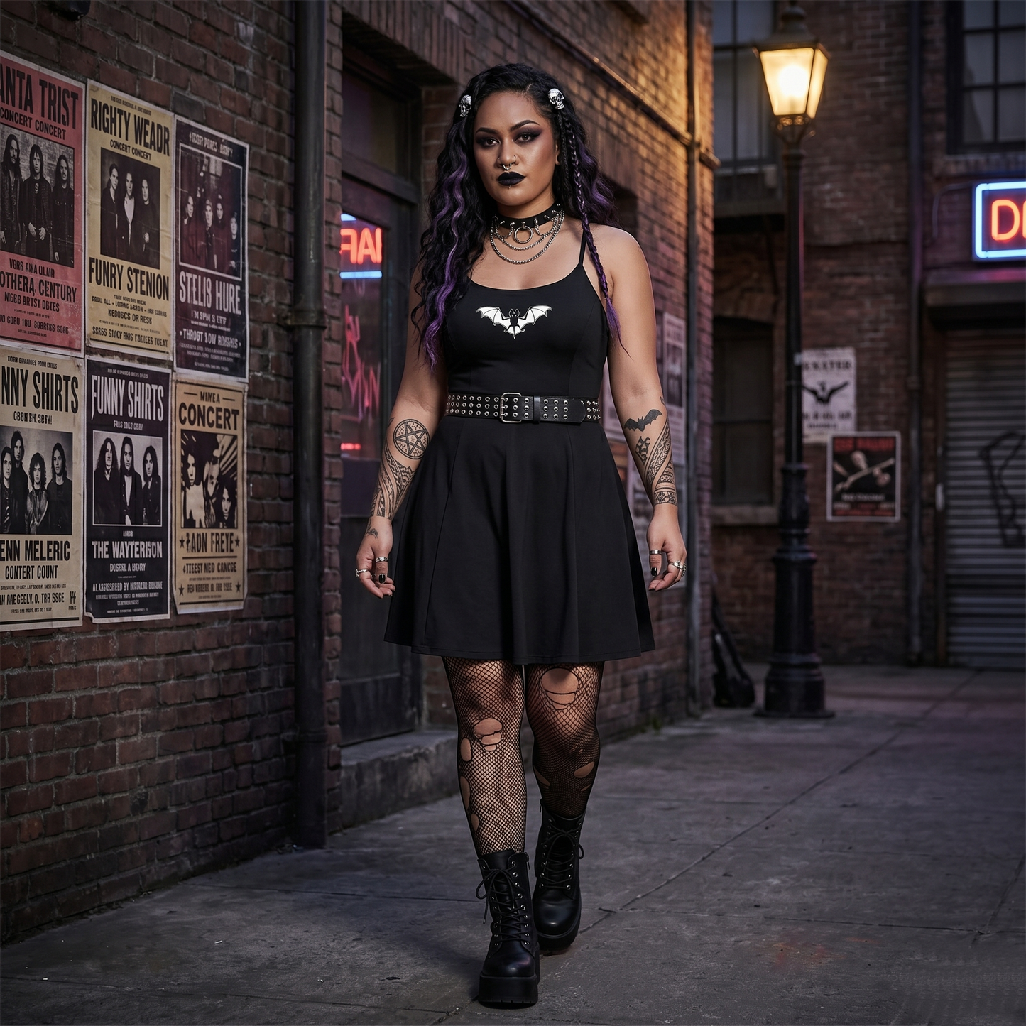 Leutogi Paneled A-Line Dress