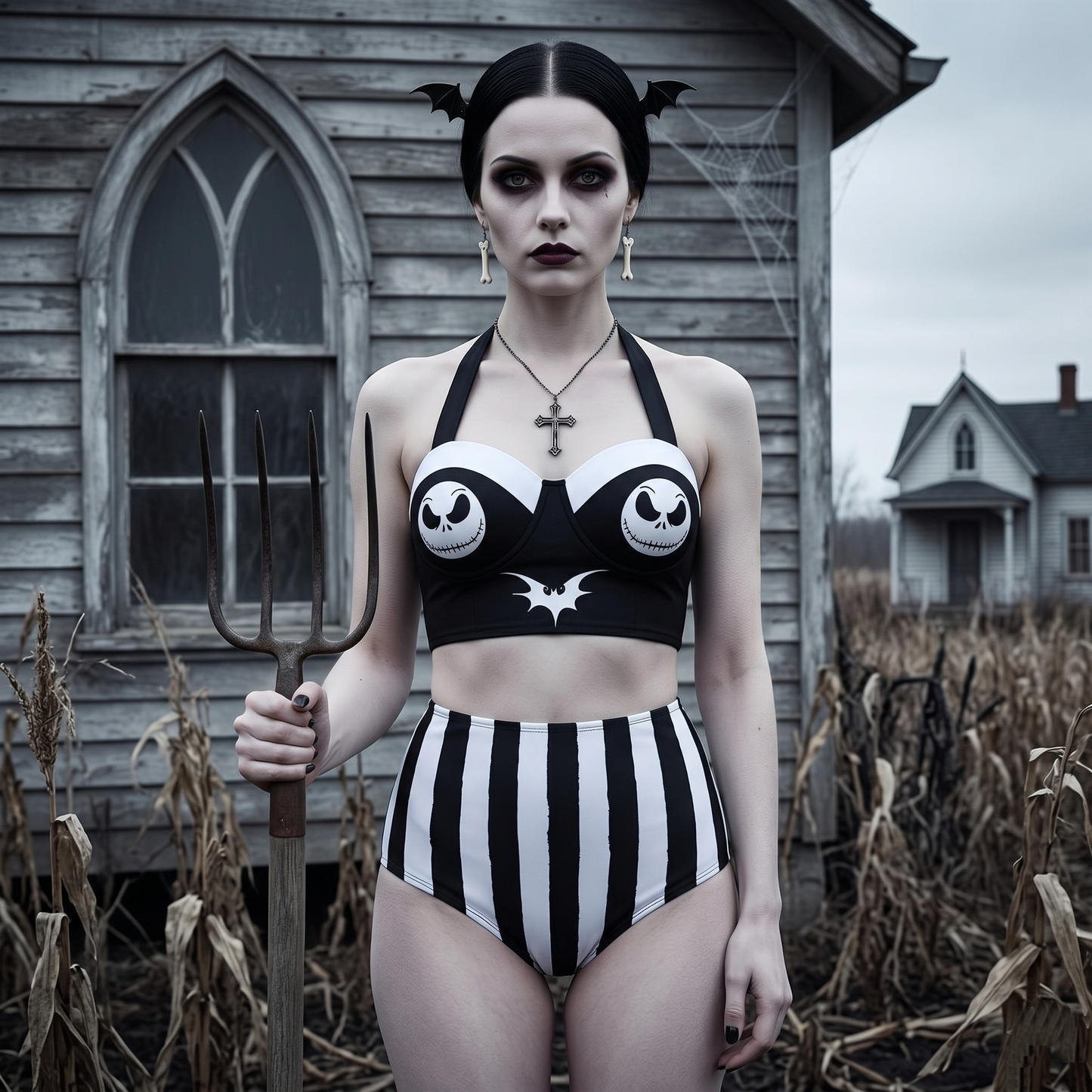 Nightmare X Pinup Vintage Swimsuit Set