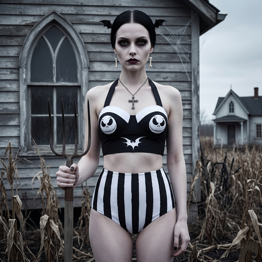 Nightmare X Pinup Vintage Swimsuit Set