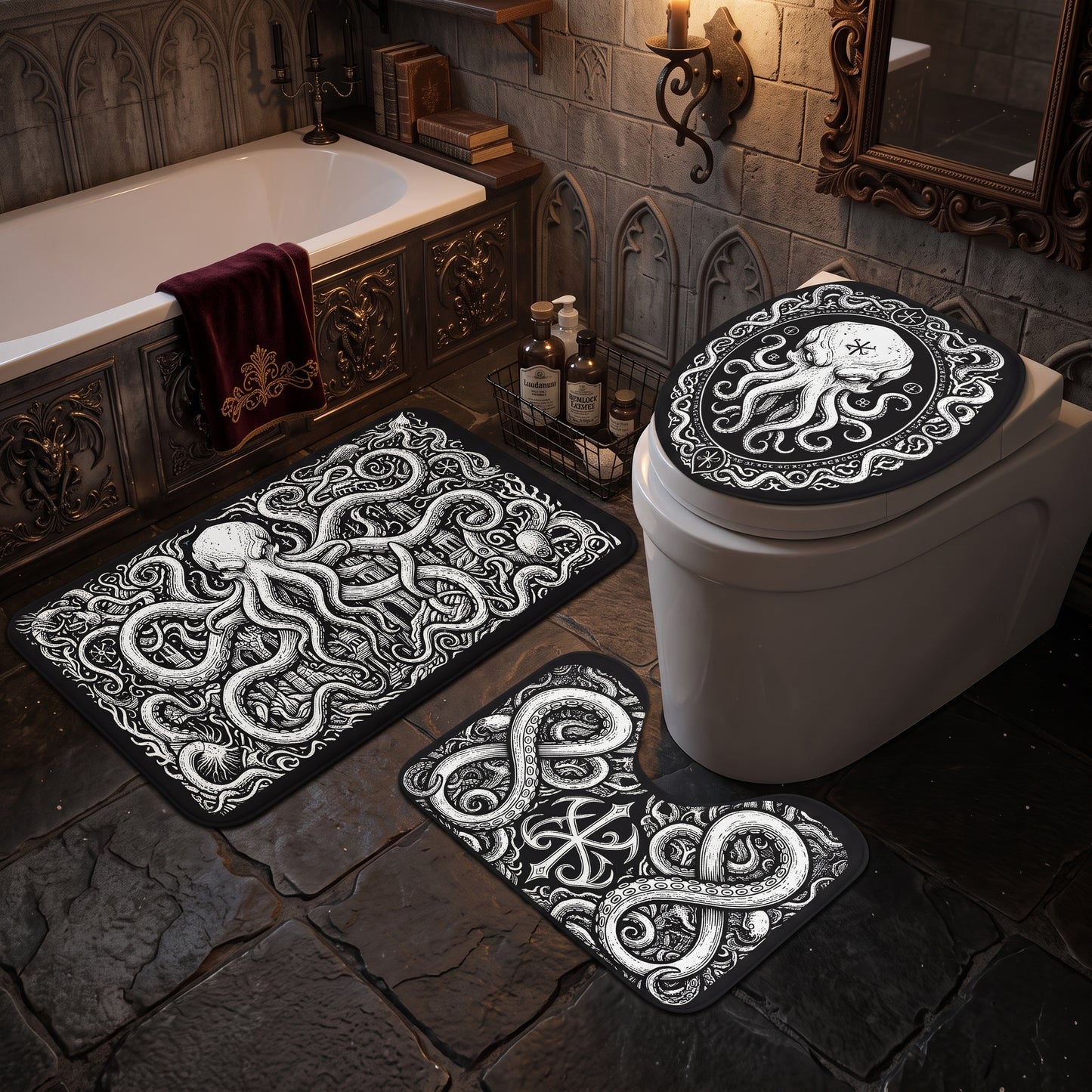 Cthulhu Bathroom Toilet Set