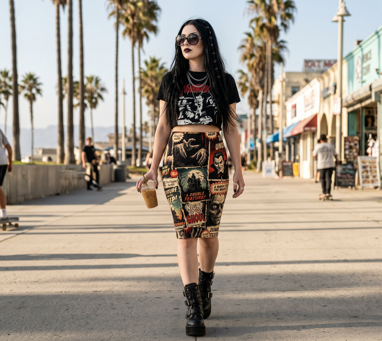 Double Feature | Monsters Fitted Dress