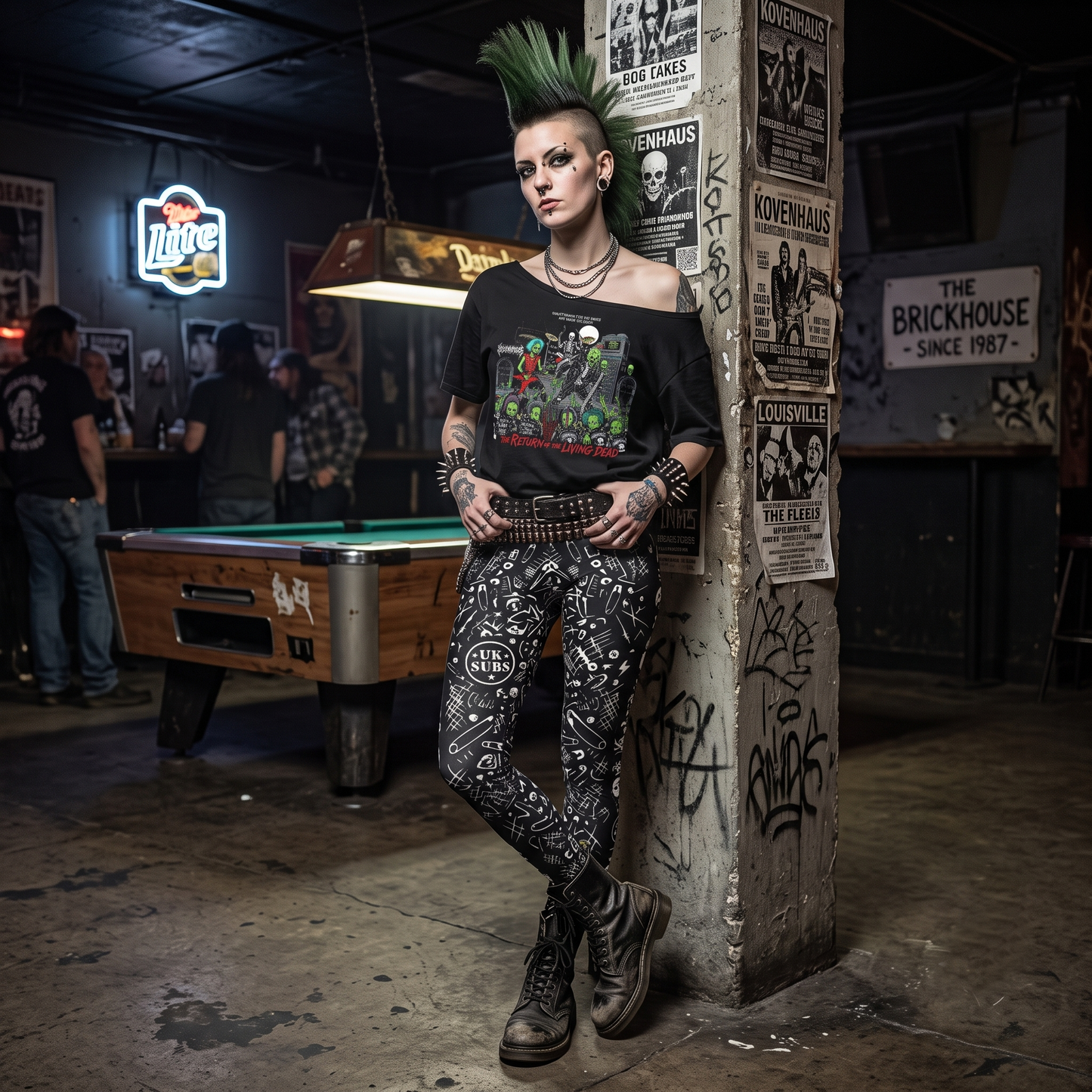 Punk is Not Dead High Waist Leggings