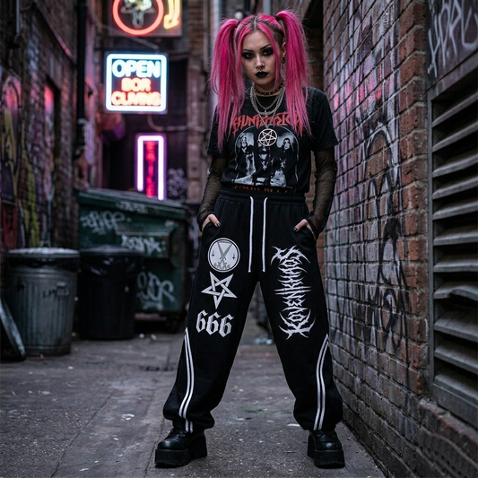 Sabbatic Unisex Wide Leg Piping Sweatpants