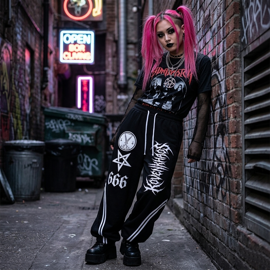 Sabbatic Unisex Wide Leg Piping Sweatpants