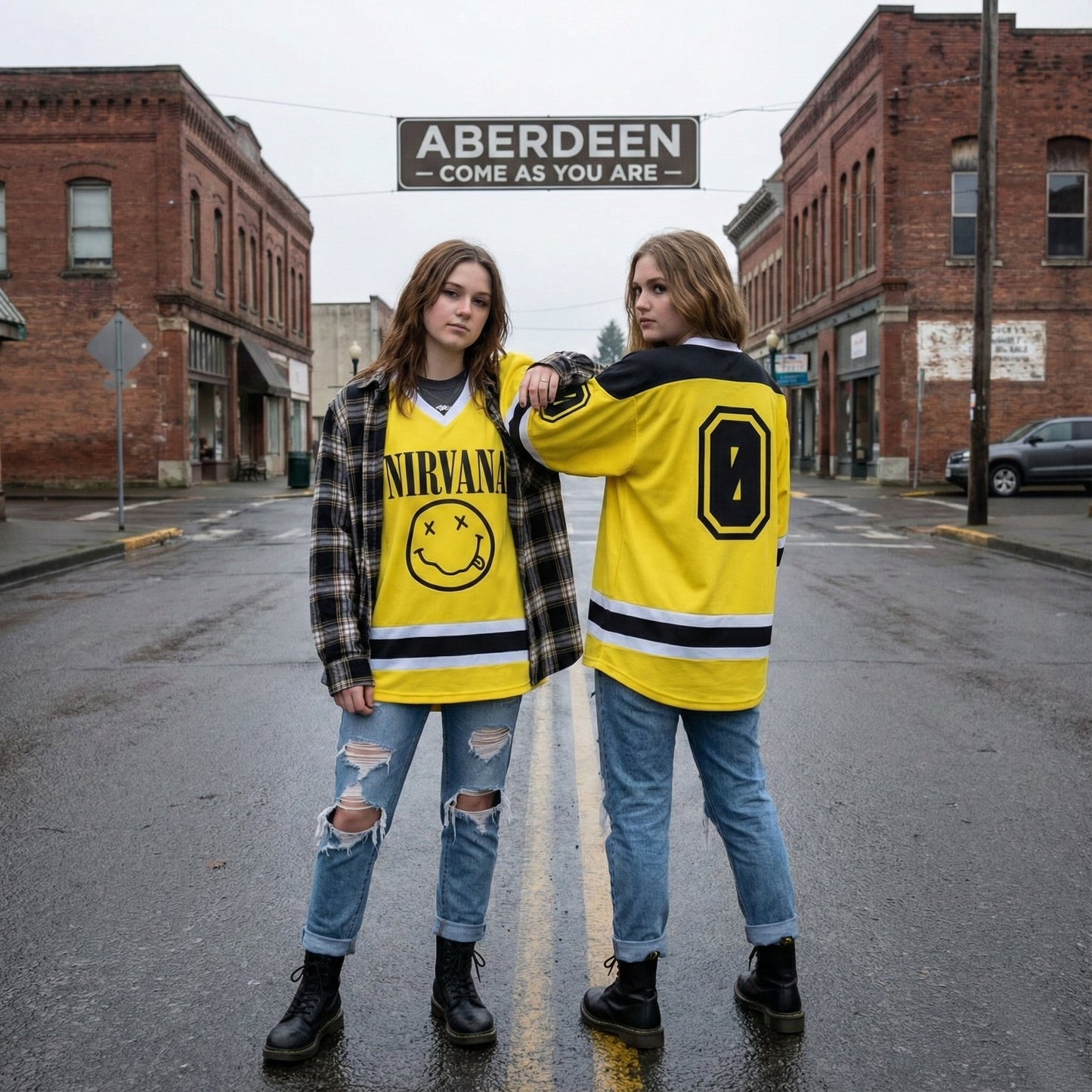 Nirvana Unisex V-neck Hockey Jersey