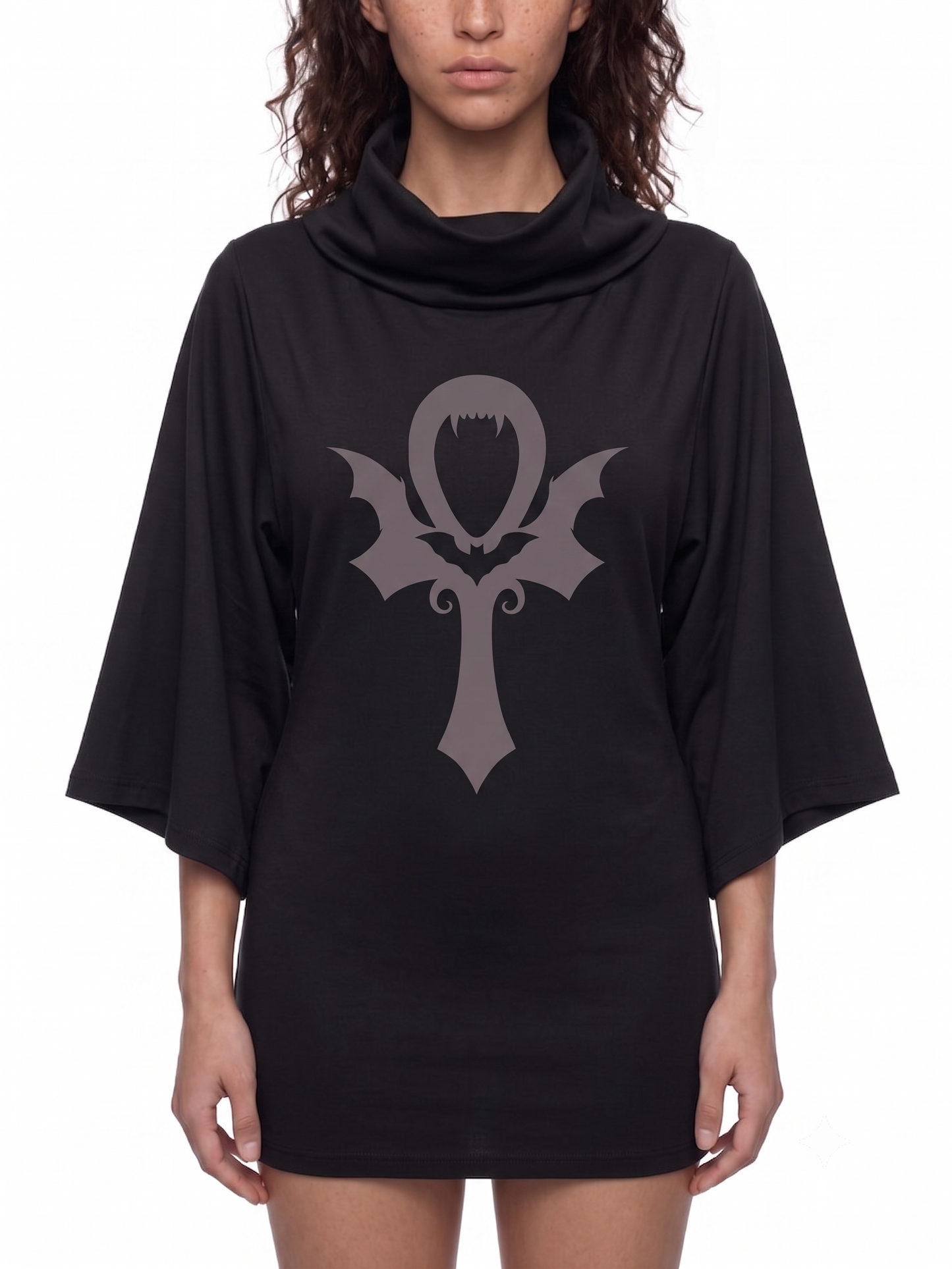 Collapsed Dreams Turtleneck Batwing Top