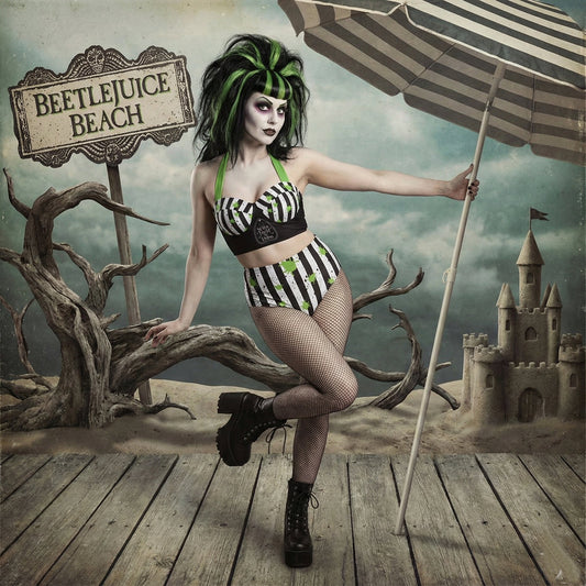 Beetleguise Pinup Vintage Swimsuit Set