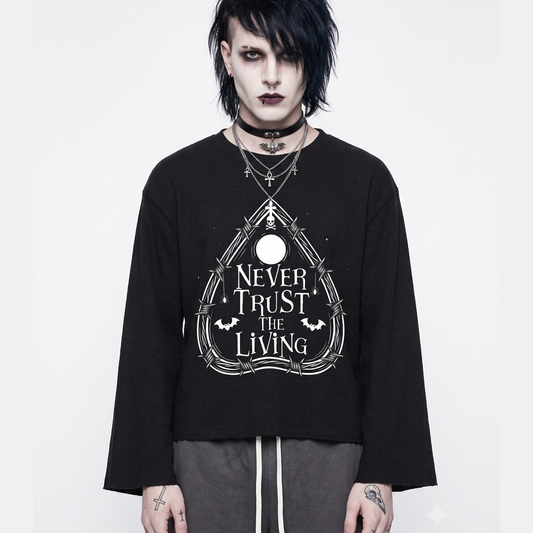 Never Unisex Waffle Raw Edge T-Shirt