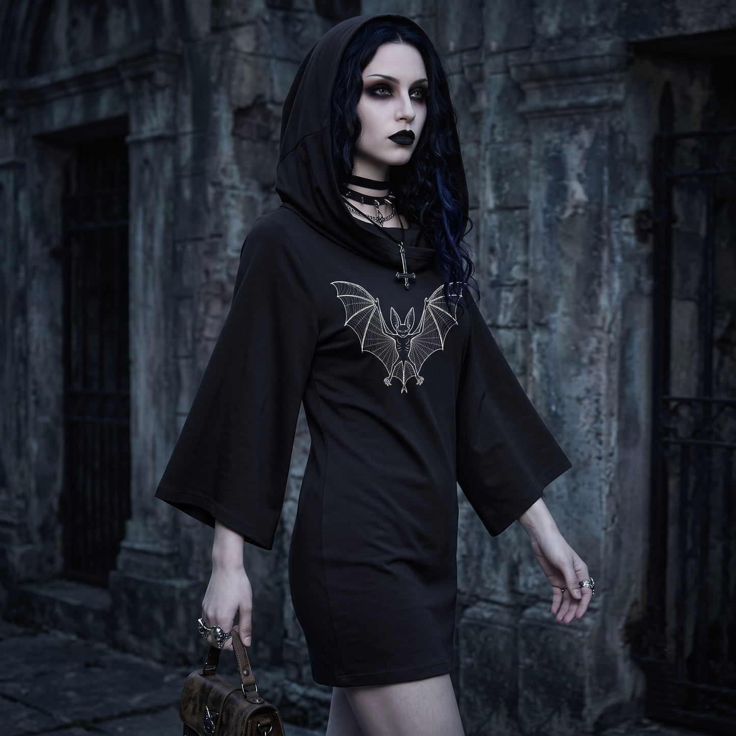 Vampyr Fatale Turtleneck Batwing Top