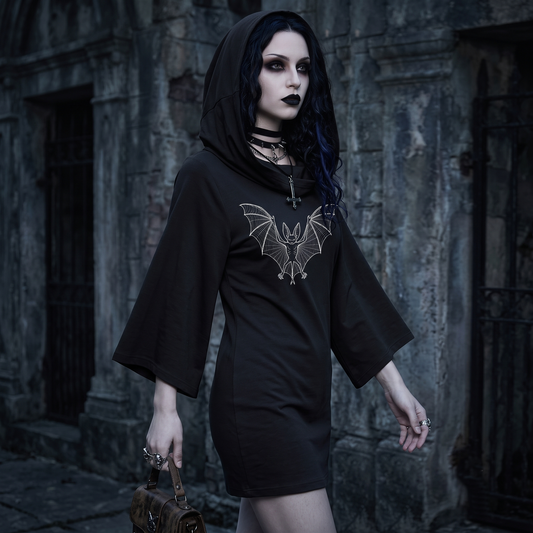 Vampyr Fatale Turtleneck Batwing Top