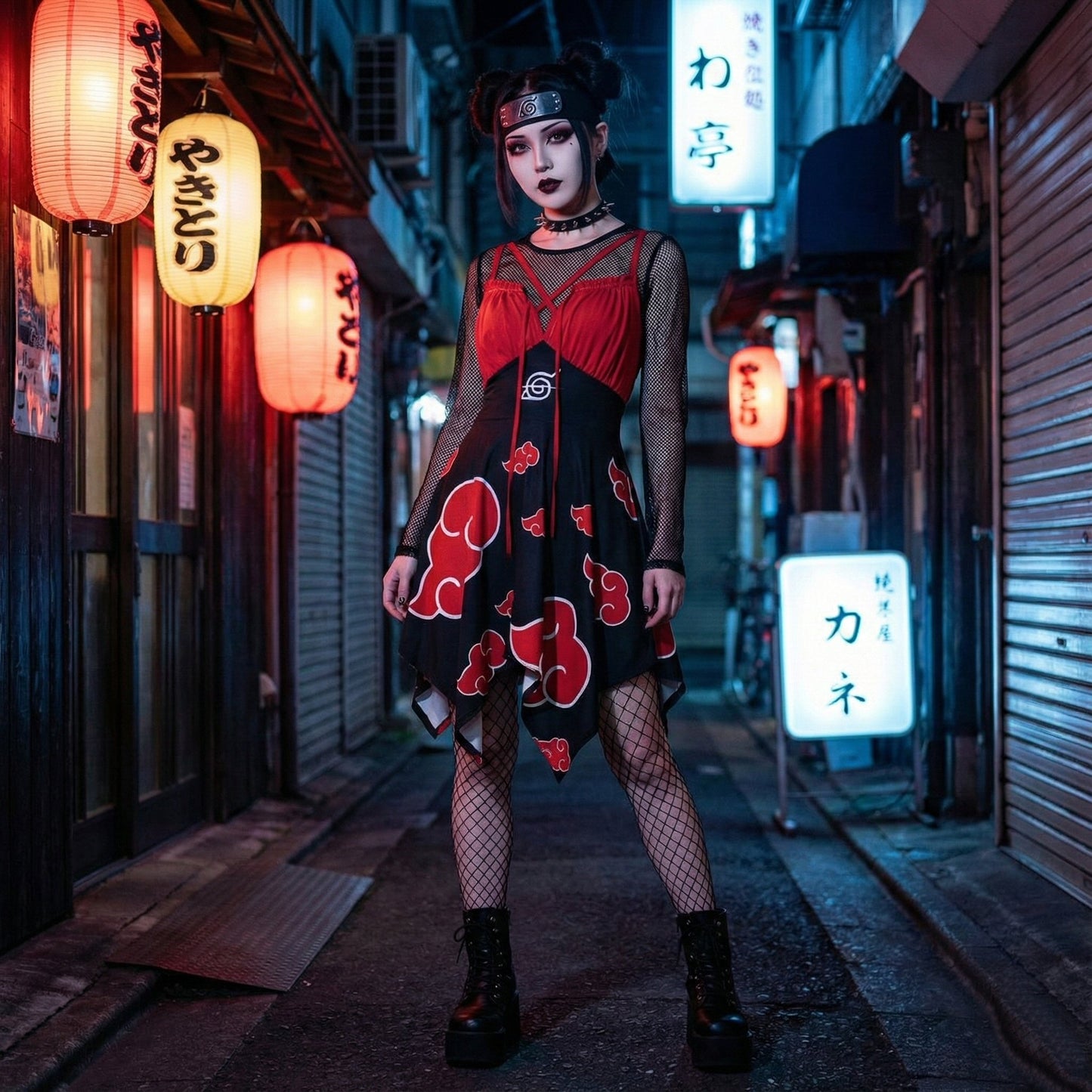 Red Cloud Sleeveless Slip Dress