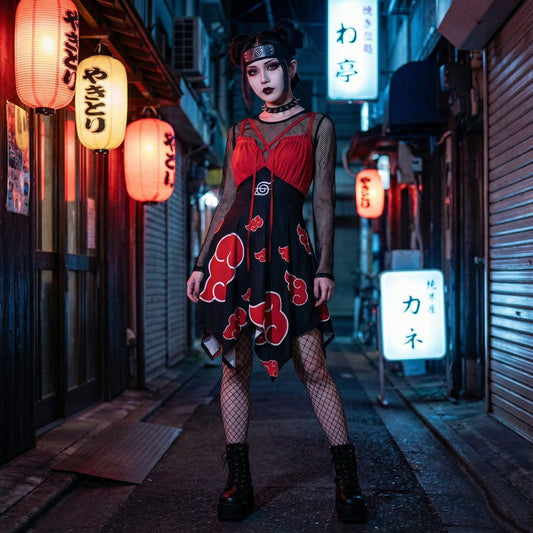 Red Cloud Sleeveless Slip Dress