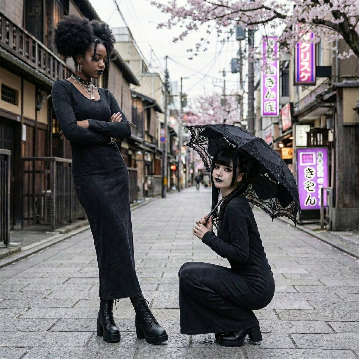 Lunar Phases Dyed Washed Slit Maxi Dress