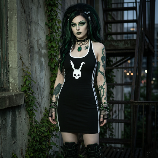DarkO Binding Tight Halter Dress