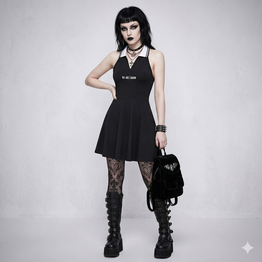 Legion Collared Halter A-Line Tennis Dress