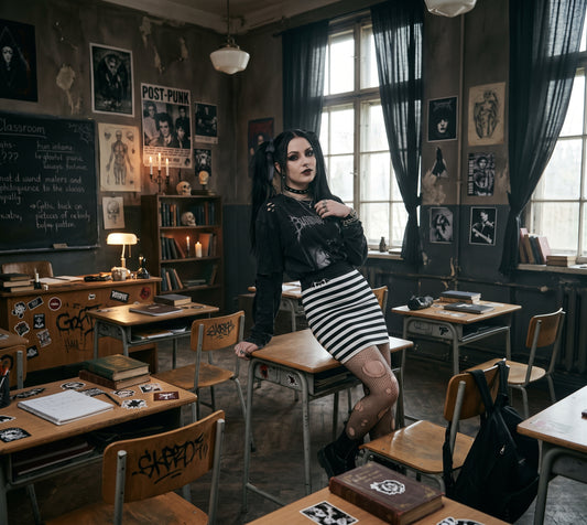 Addams | Wednesday Bats Fitted Dress