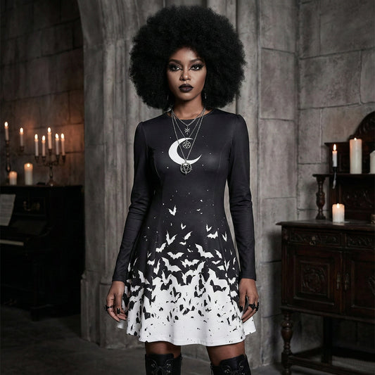 Midnight Dawn Pleated Dress