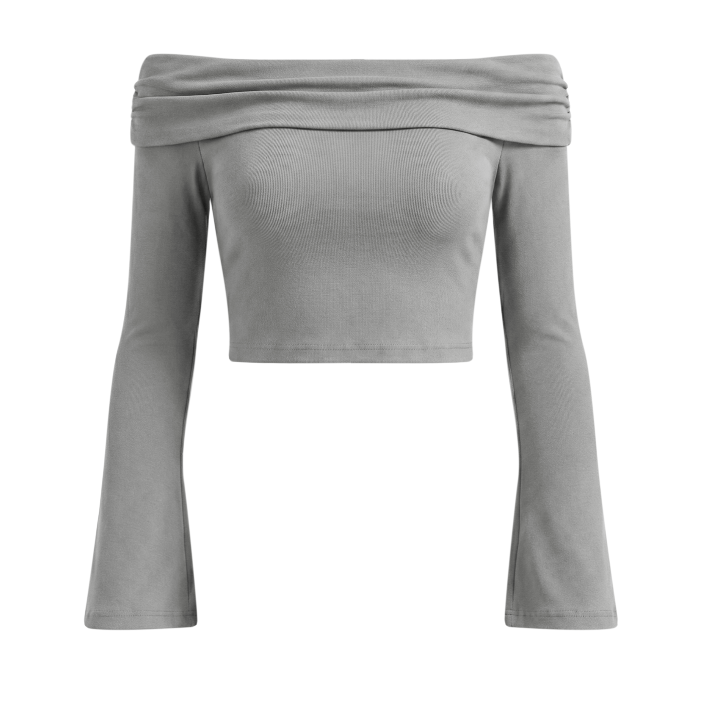 KovenKhaos Off-the-Shoulder Bell Sleeve Crop Top