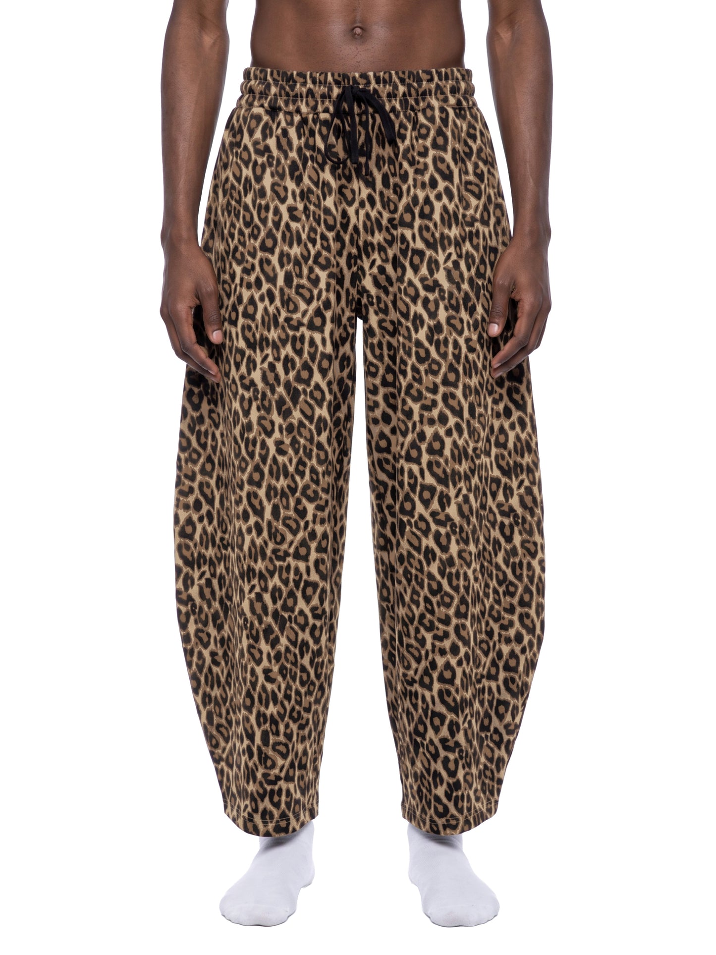 Hellkat Unisex Leopard Barrel Leg Sweatpants