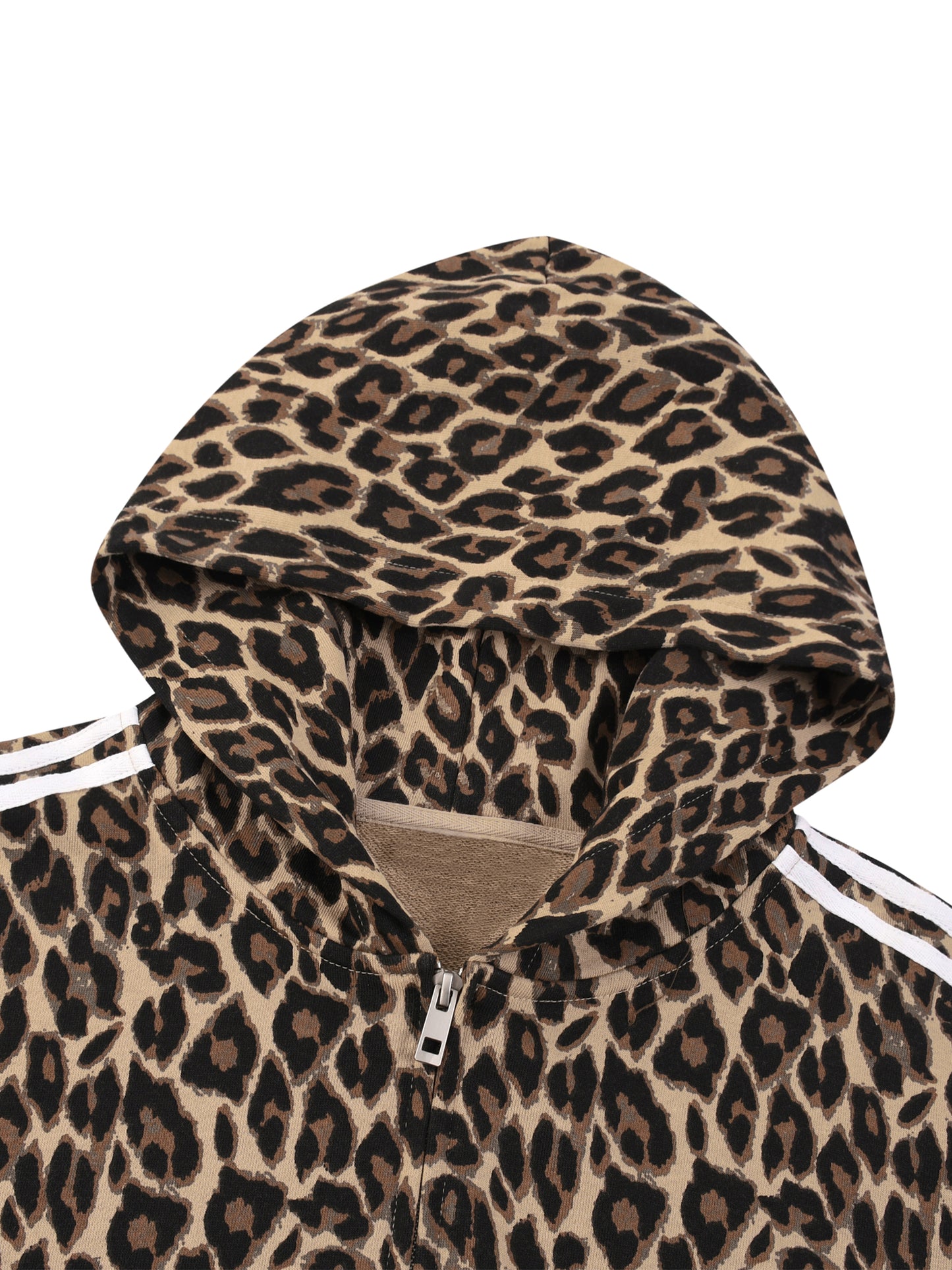 Hellkat Unisex Leopard Full Zip Hoodie