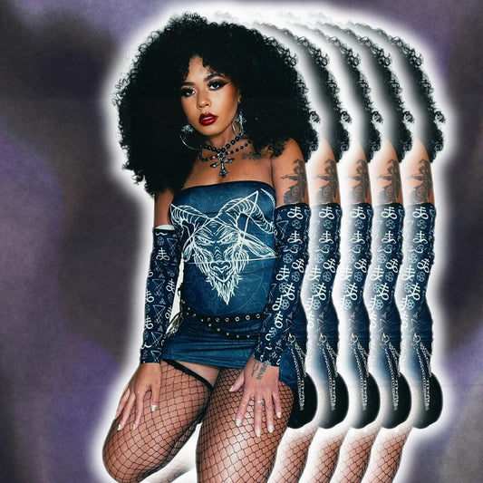 Luciferian Back Lace-up Dress