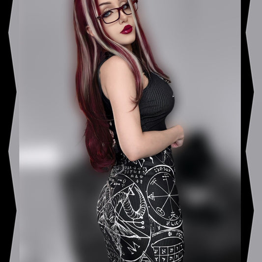 Dark Alchemy Split High Skirt Set