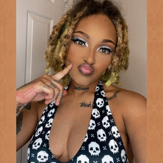 Game Over Backless Bodysuit