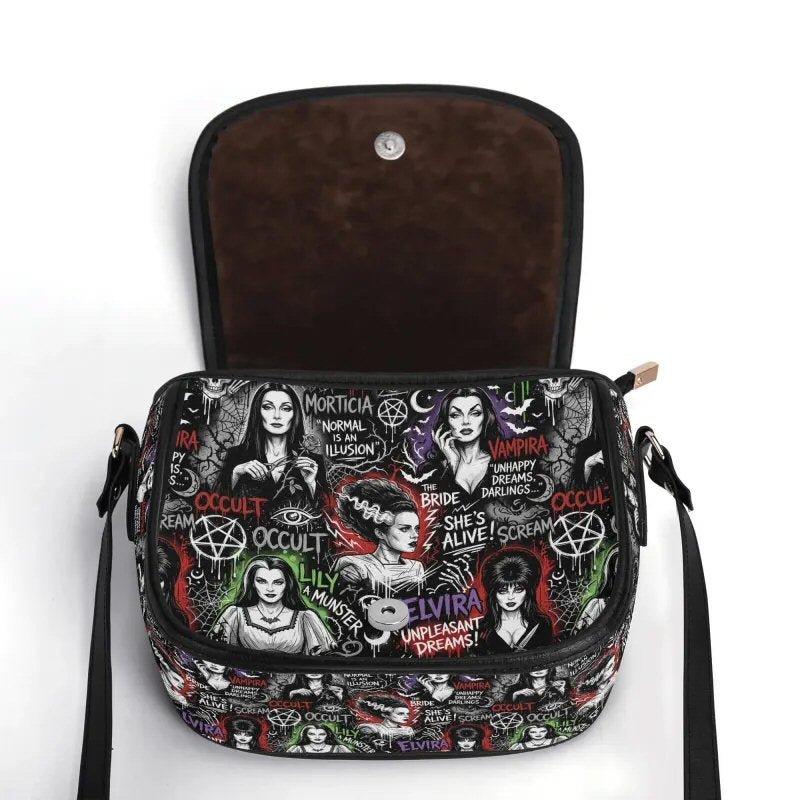 Gothick Queens | Horror Queens | Top-grain Leather Saddle Bag