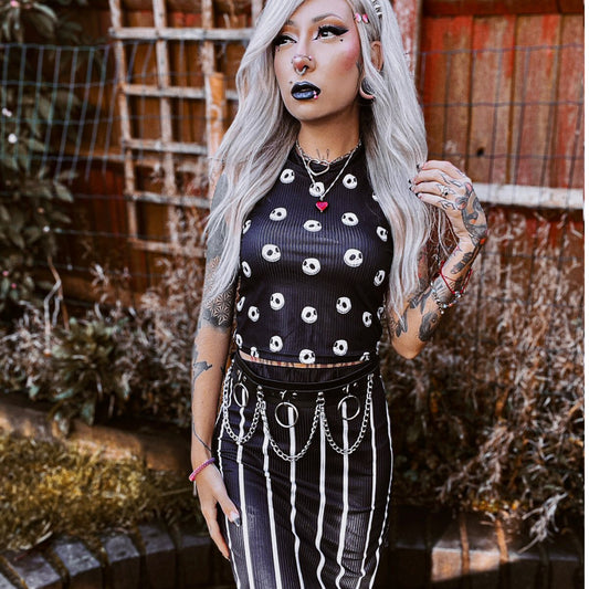 Nightmare X Split High Skirt Set