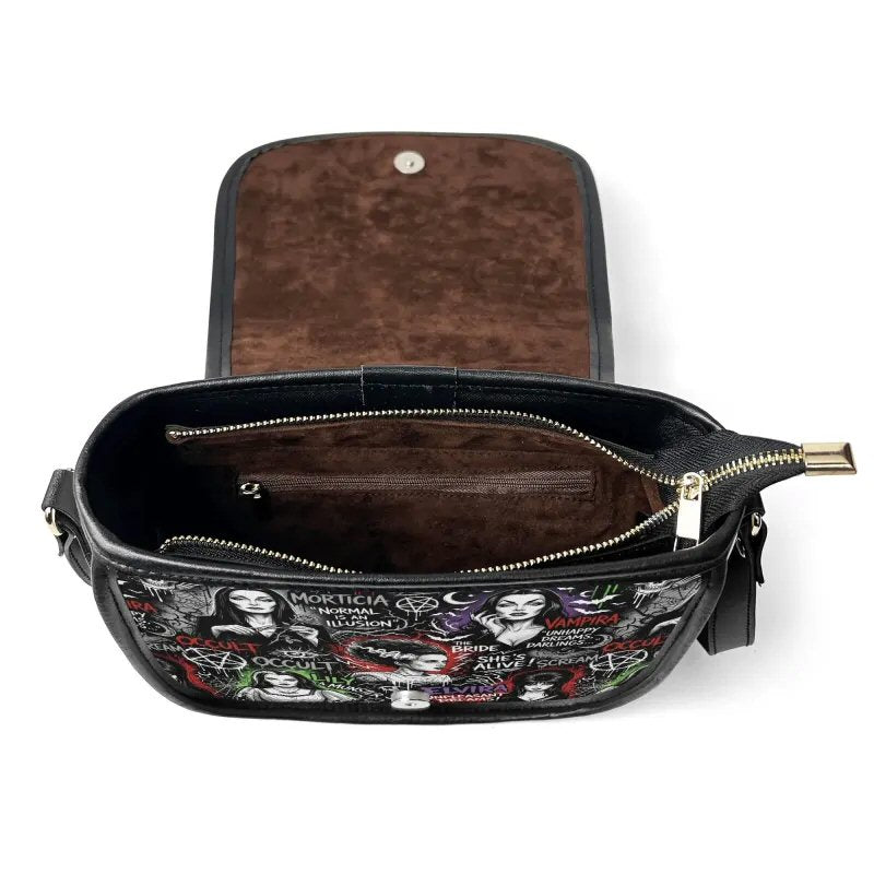 Gothick Queens | Horror Queens | Top-grain Leather Saddle Bag