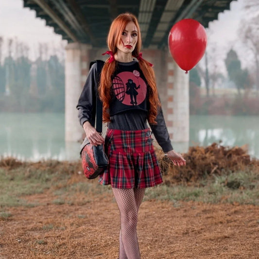 You'll Float Too - Raw-Hem Color-Block Raglan Crop Sweatshirt