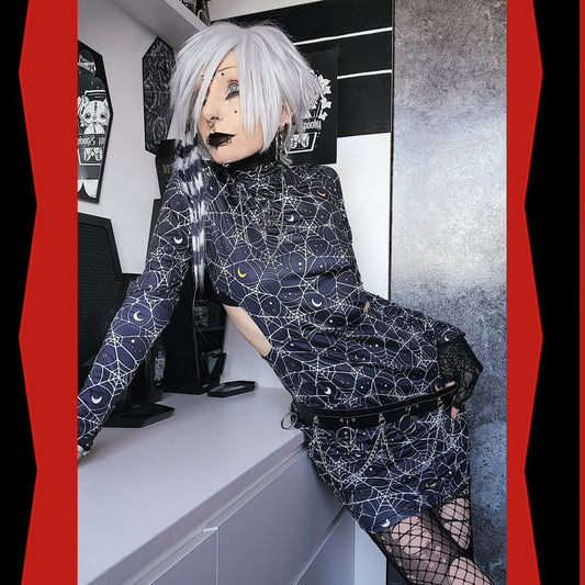 Cosmic Web Waist Hollow Hip Dress