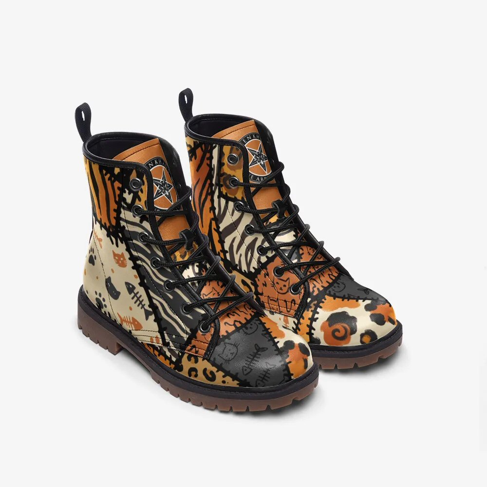 Heathcliff Combat Leather Vegan Boots MT