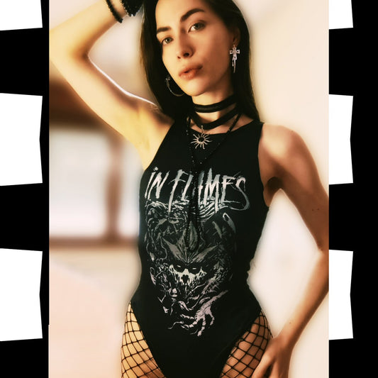 in Flames Tank Bodysuit