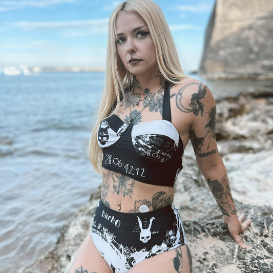 DarkO Pinup Vintage Swimsuit Set