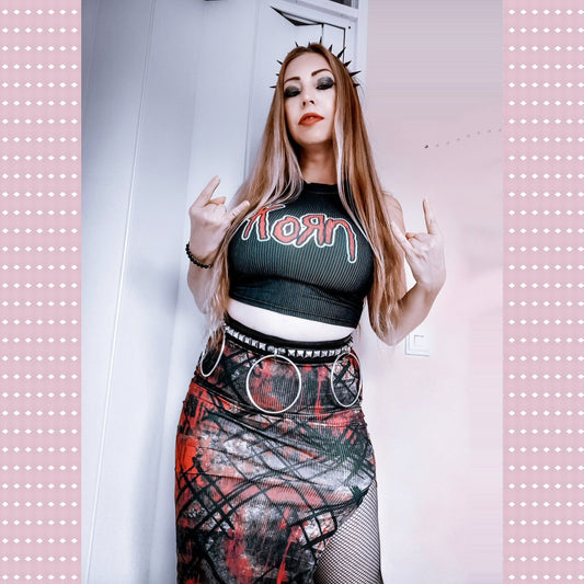 Korn Split High Skirt Set