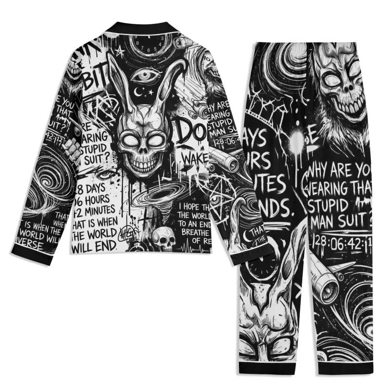 DarkO Inspired | Frank The Rabbit Unisex Long Sleeve Adult Nightwear Pajama Set