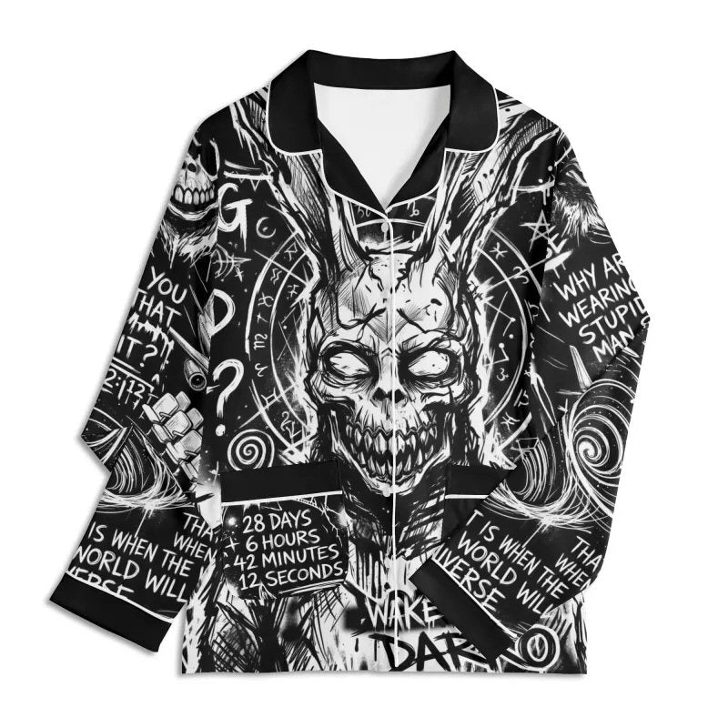 DarkO Inspired | Frank The Rabbit Unisex Long Sleeve Adult Nightwear Pajama Set