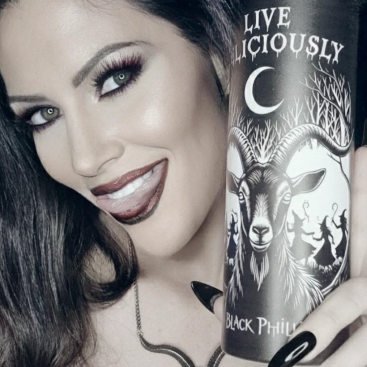 Live Deliciously - Stainless Steel 20oz Skinny Tumbler