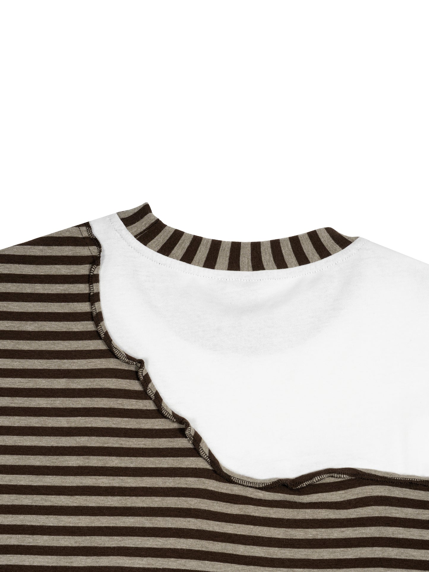 KoveKhaos Unisex Striped Panel Boxy Long Sleeve T-Shirt
