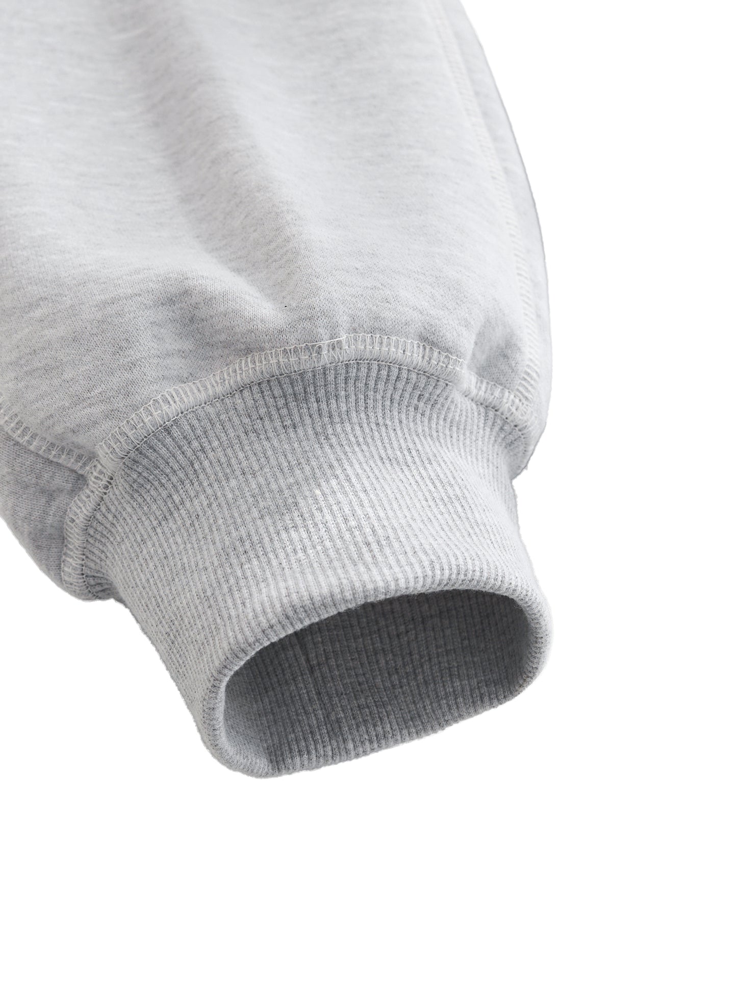 KovenKhaos Contrast-Stitched Boxy Fleece Zip Hoodie (Gray)