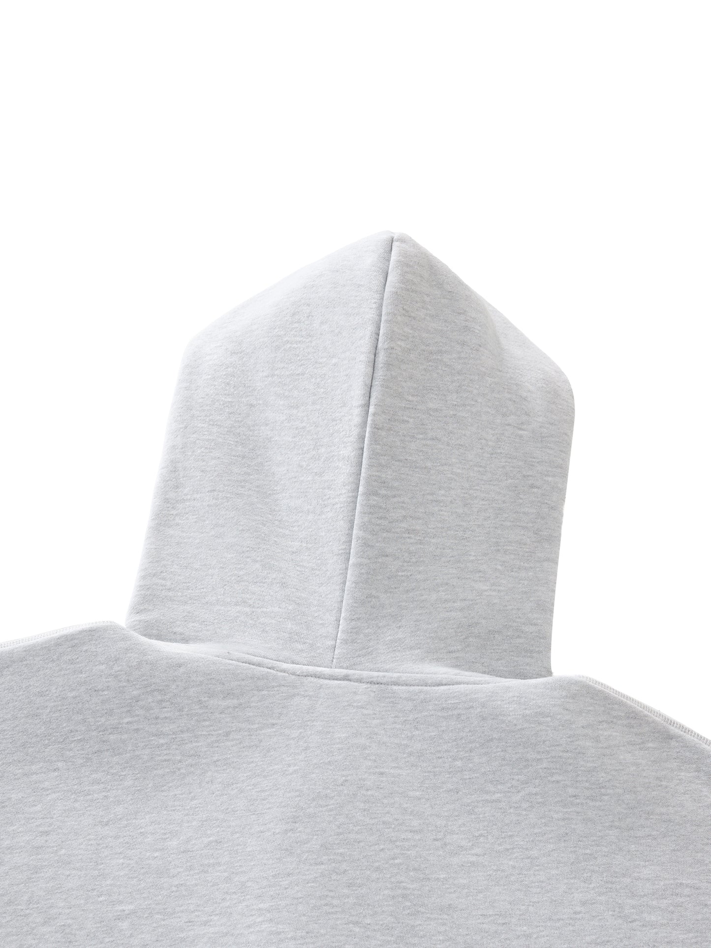 KovenKhaos Contrast-Stitched Boxy Fleece Zip Hoodie (Gray)